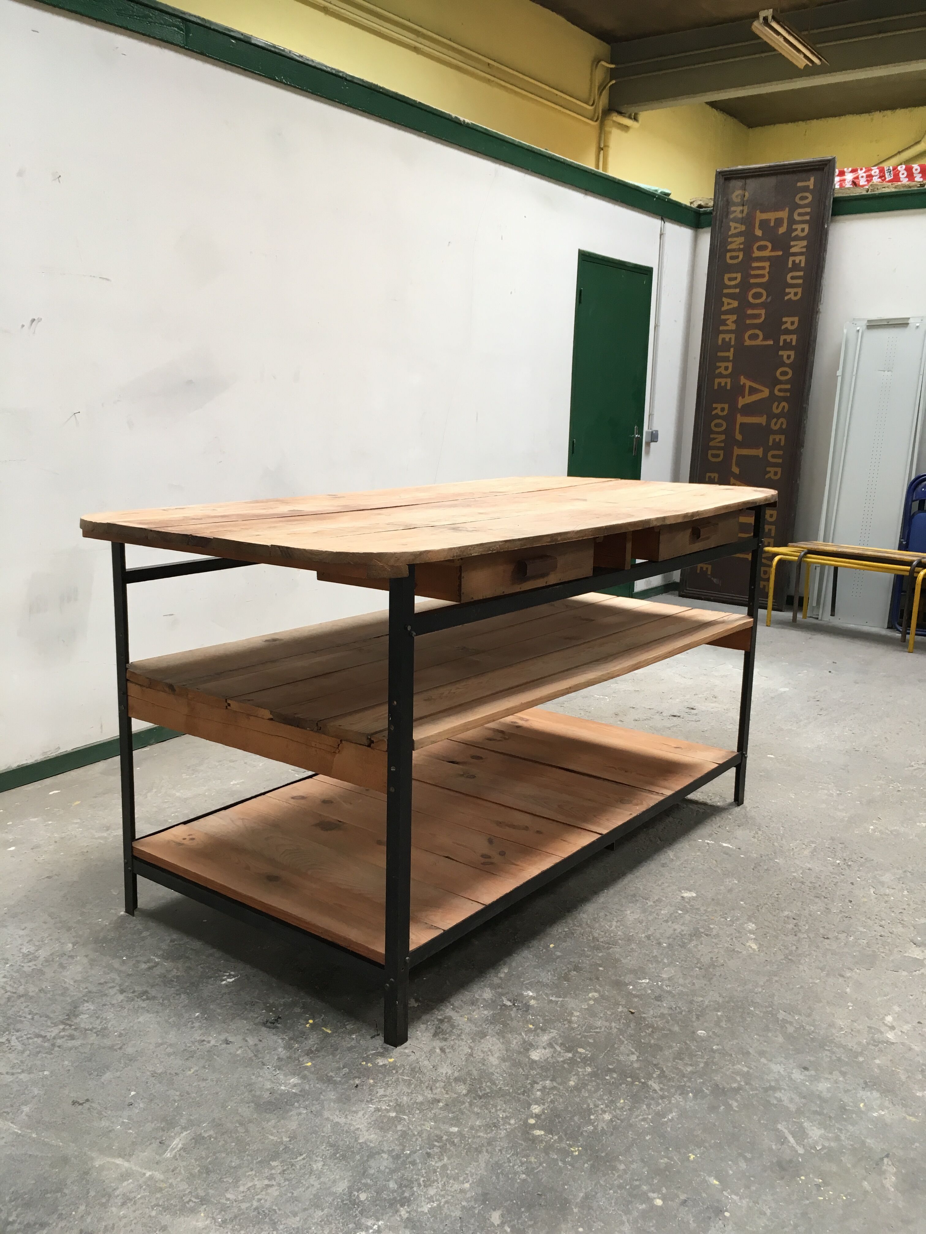 Counter to shelves of business