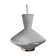 Suspension lamp Diabolo saucer in frosted glass.