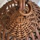 Large Italian spherical wicker pendant light, 1950s.