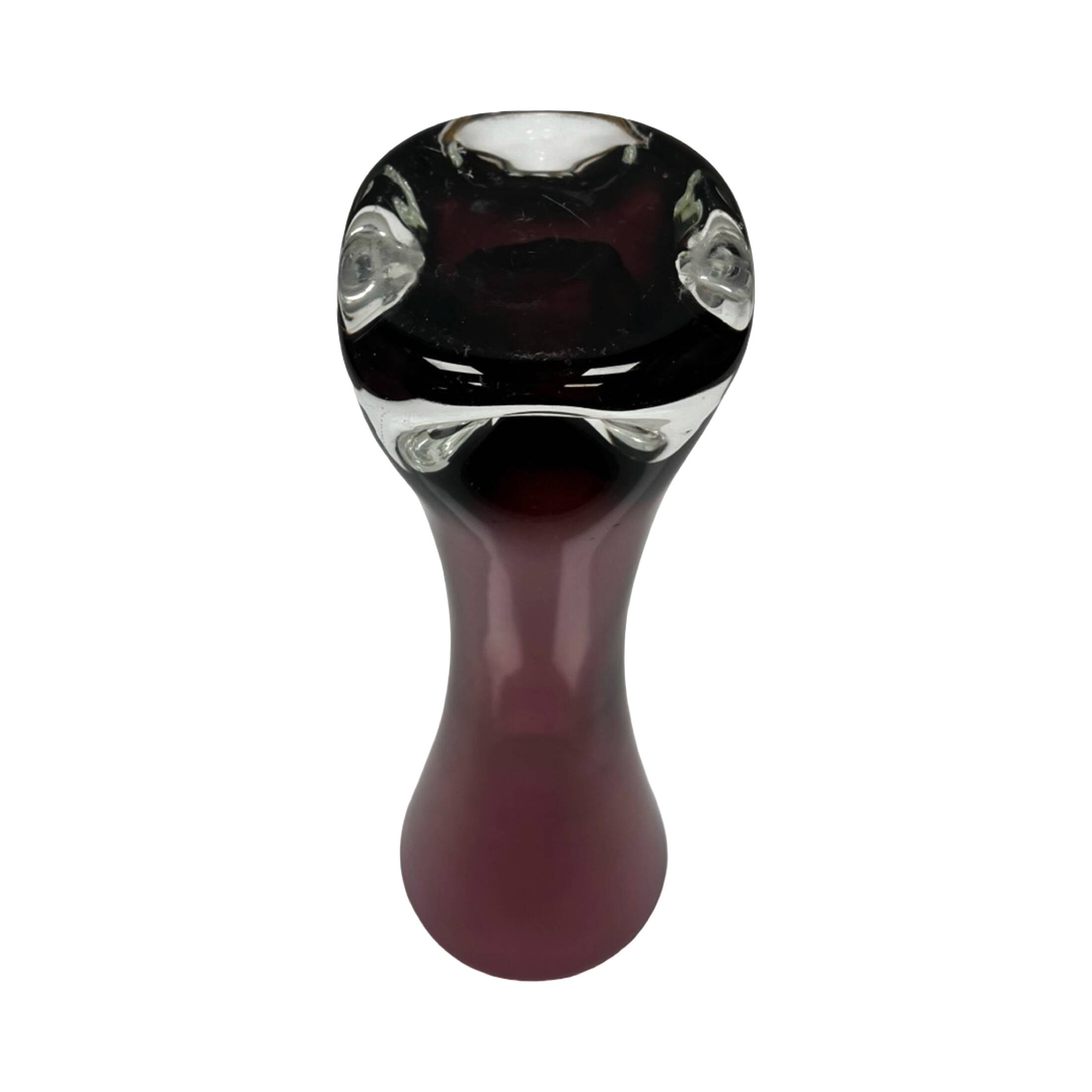 Ingrid Glashütte "Lord Nelson" burgundy vase, Germany 1960s