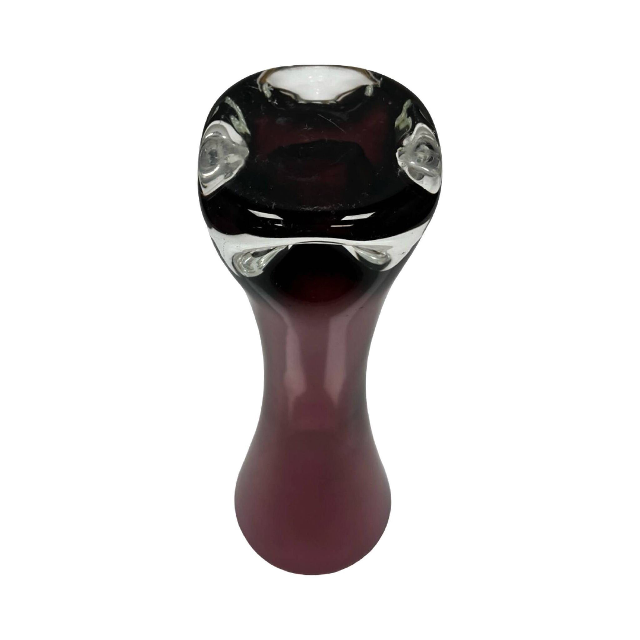Ingrid Glashütte "Lord Nelson" burgundy vase, Germany 1960s