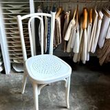 Chaise bistrot en hêtre blanc