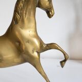 Vintage golden brass horse