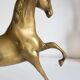 Vintage golden brass horse