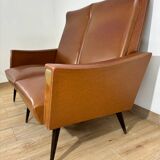 2-seater cognac sofa