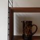 Wall mounted floor wired wood and metal string 1960