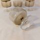 Set of 6 vintage Luminarc champagne glasses, Sweden model, smoked glass