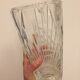 Art Deco vase sun in thick glass
