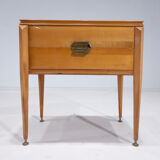 Mid-century modern pair of wooden nightstands, italy, 1960s