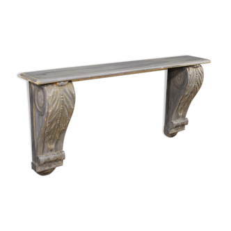 French console table in lacquered and carved wood from 20th century