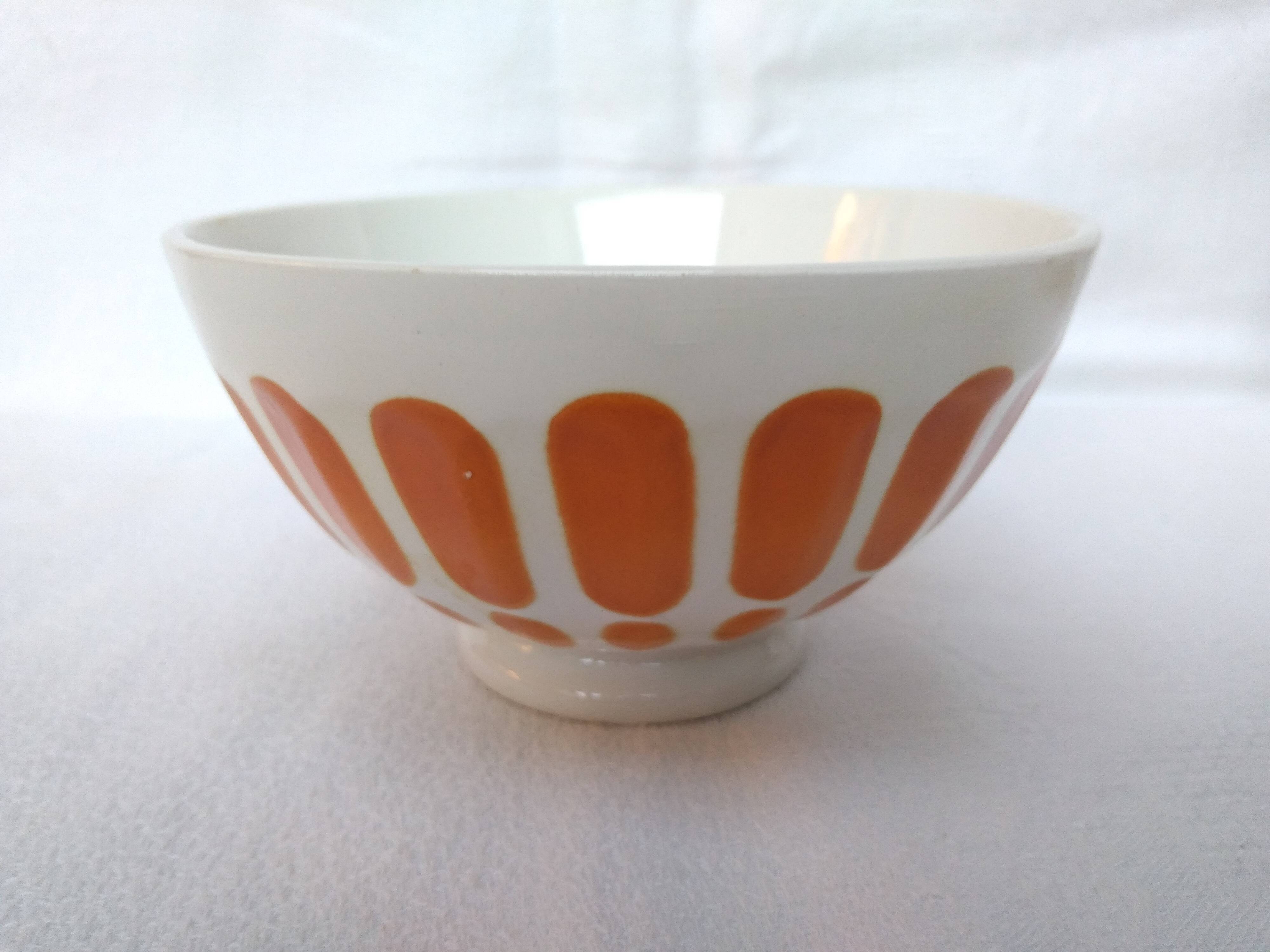 Bol Sarreguemines vintage 70 orange