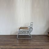 Modernist convertible armchair in the style of François Caruelle