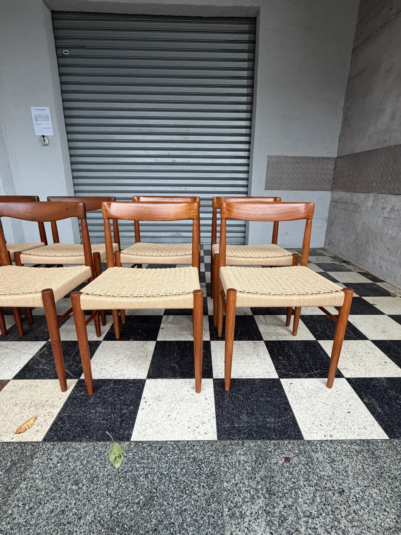 Set of 10 chairs by Henry Walter Klein
