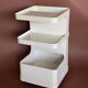 Flair Plastic Trolley on Wheels White 1970s Space Age Vintage