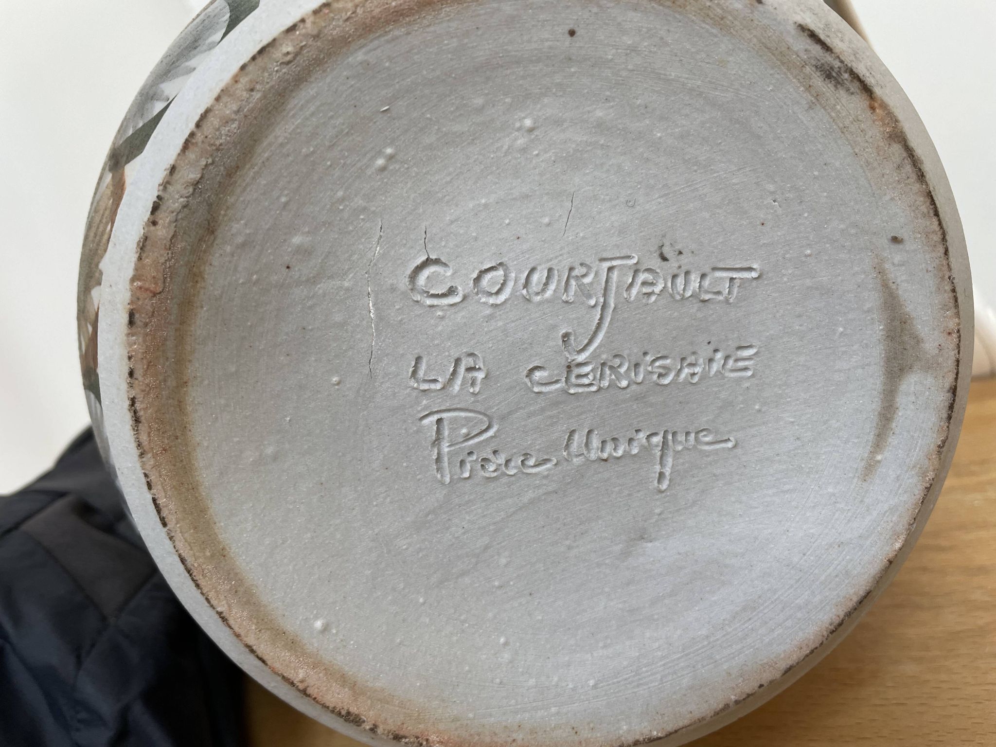 Lampe en céramique par Jean-claude Courjault, La Cerisaie, vers 1970.