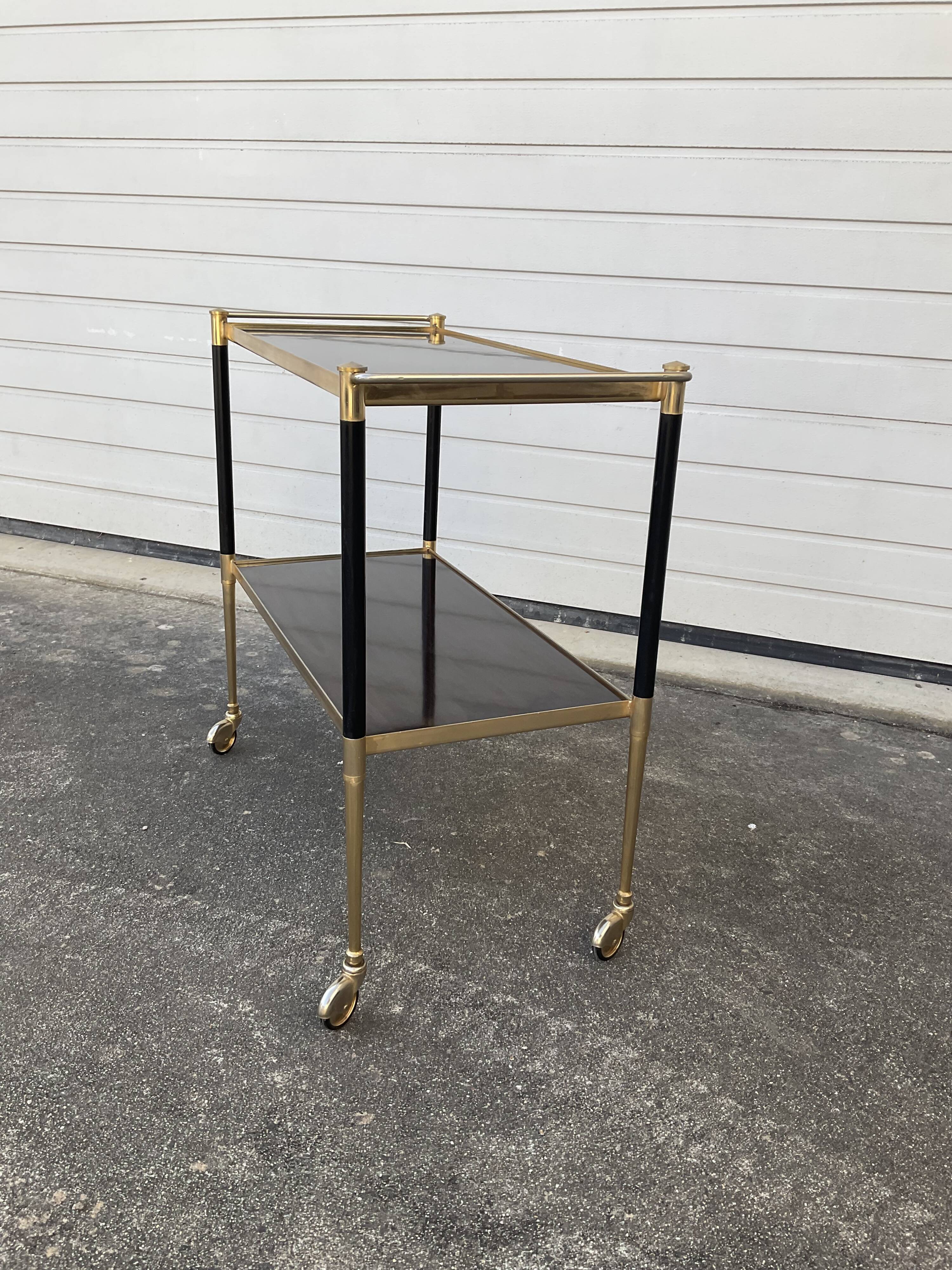 Golden vintage rolling table