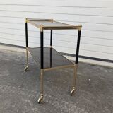 Golden vintage rolling table