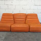 Leather sofa Saparella design Michel Ducaroy 70