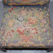 Paire de chaises Thomas Chippendale époque 1760 brodées sculptées