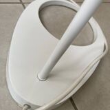 white lacquered metal reading lamp