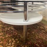 Table basse années 70 plateaux pivotants
