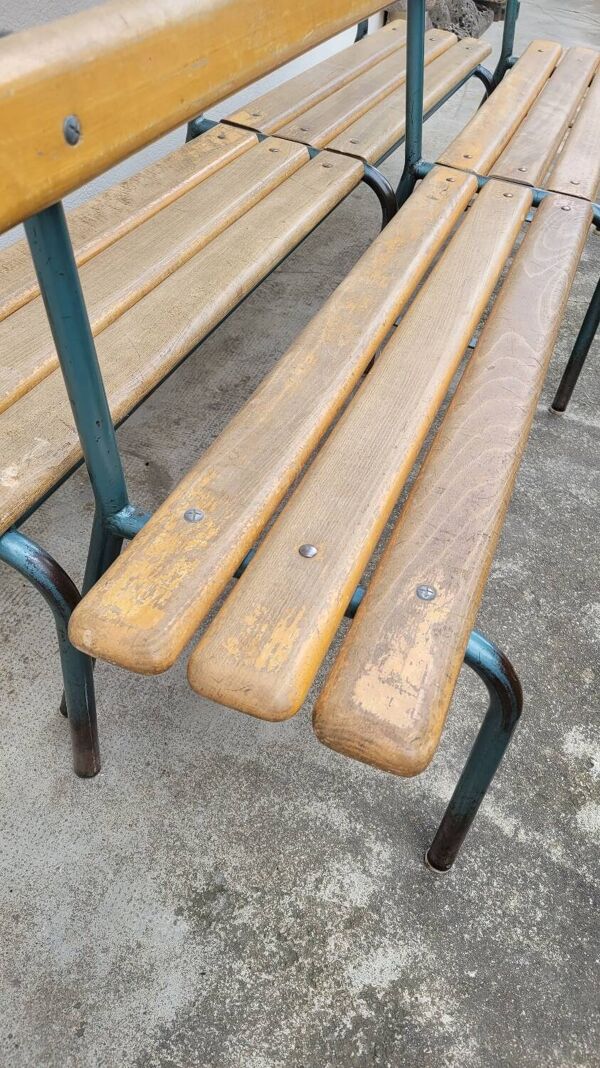 Paire de bancs d'école enfant maternelle Mullca 1950s