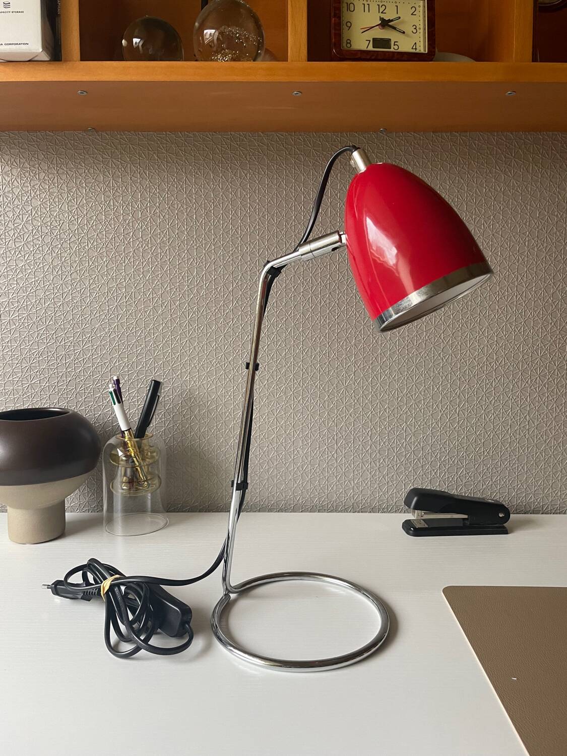 Vintage red desk lamp