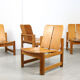Vintage scandinavian pine lounge chair