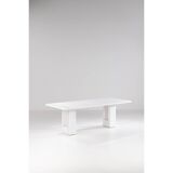 Carlo Scarpa Delfi dining table in white marble