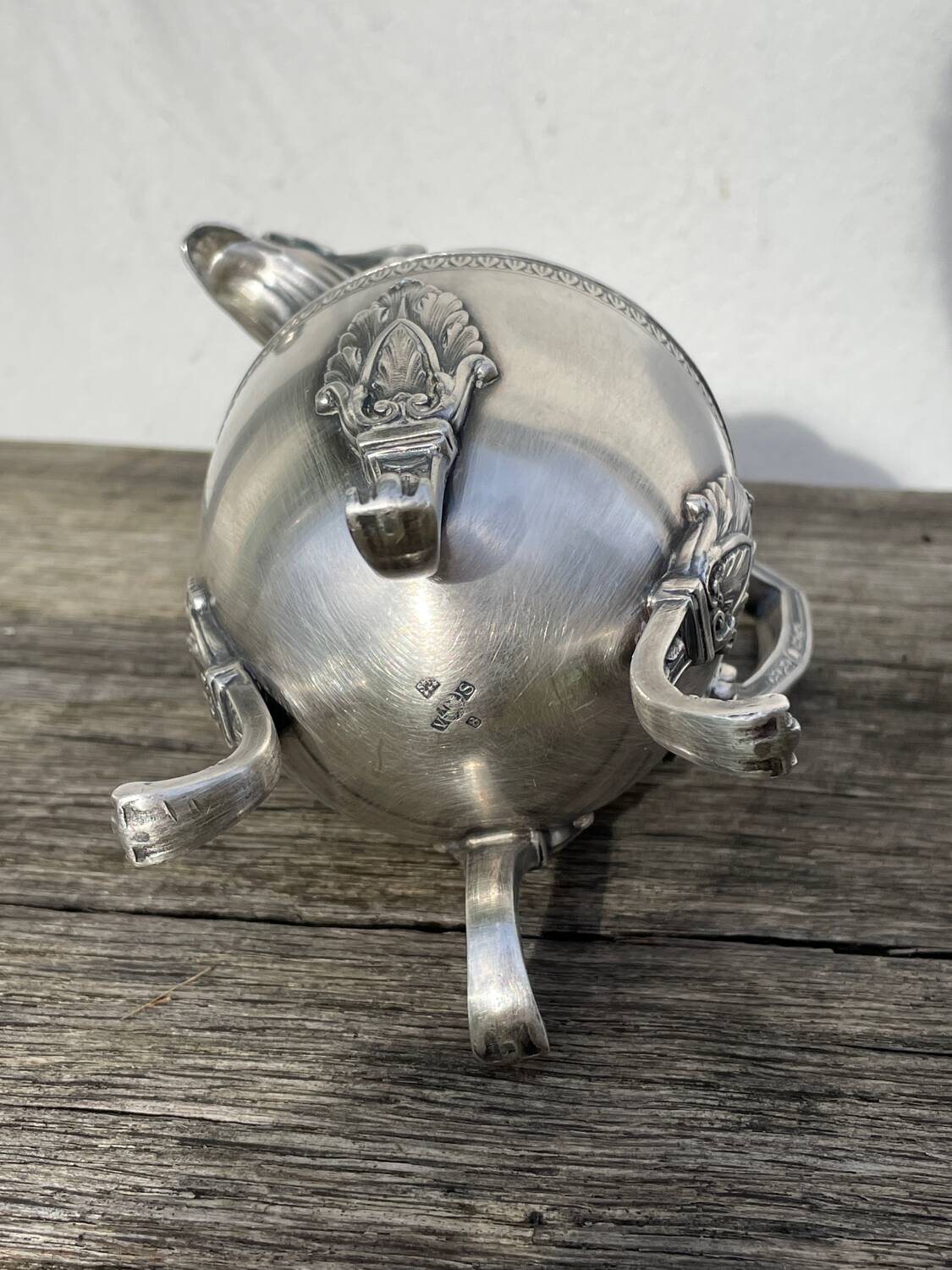 English silver-plated milk jug or vase
