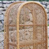 Emmanuelle-style rattan shelf 1960