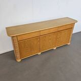 Wood / bamboo / rattan sideboard Roberti Rattan 1970s stunning condition
