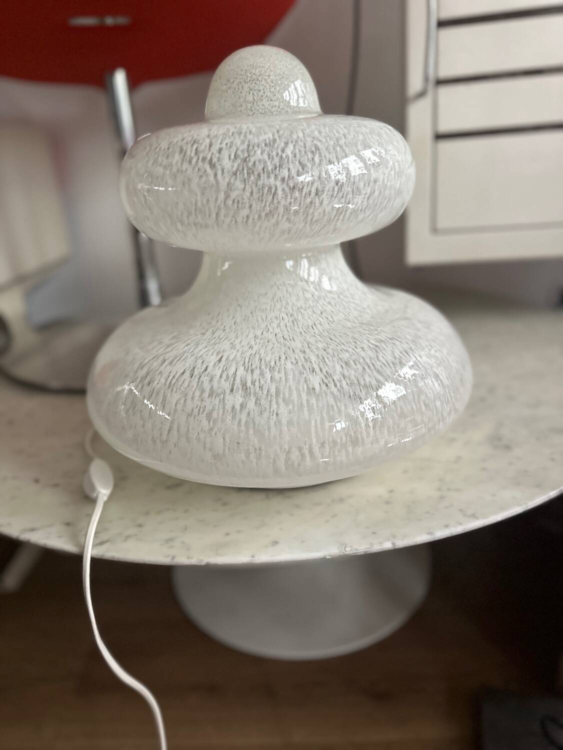 Large Murano glass lamp, Italian design, 70s