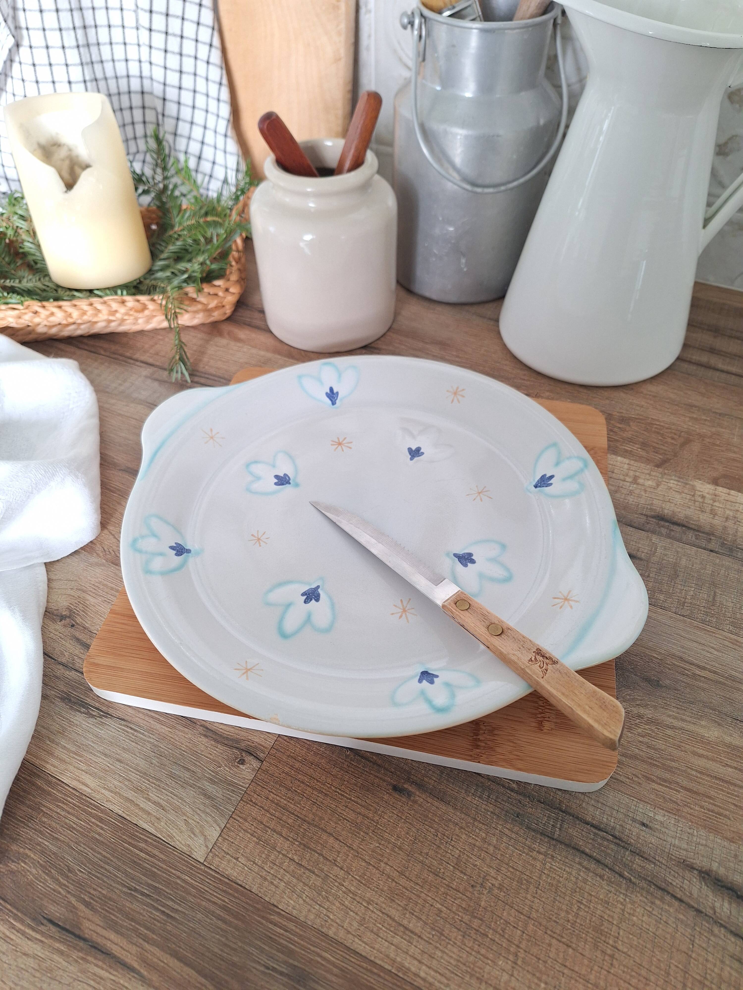 Blue pie dish Belgian manufacture Boch