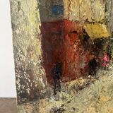 Street scene, oil on canvas, signed 1958