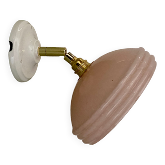 Vintage lampshade in pink clichy glass