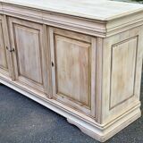 Louis Philippe rustic buffet, vintage, renovated in solid wood, 185cm.
