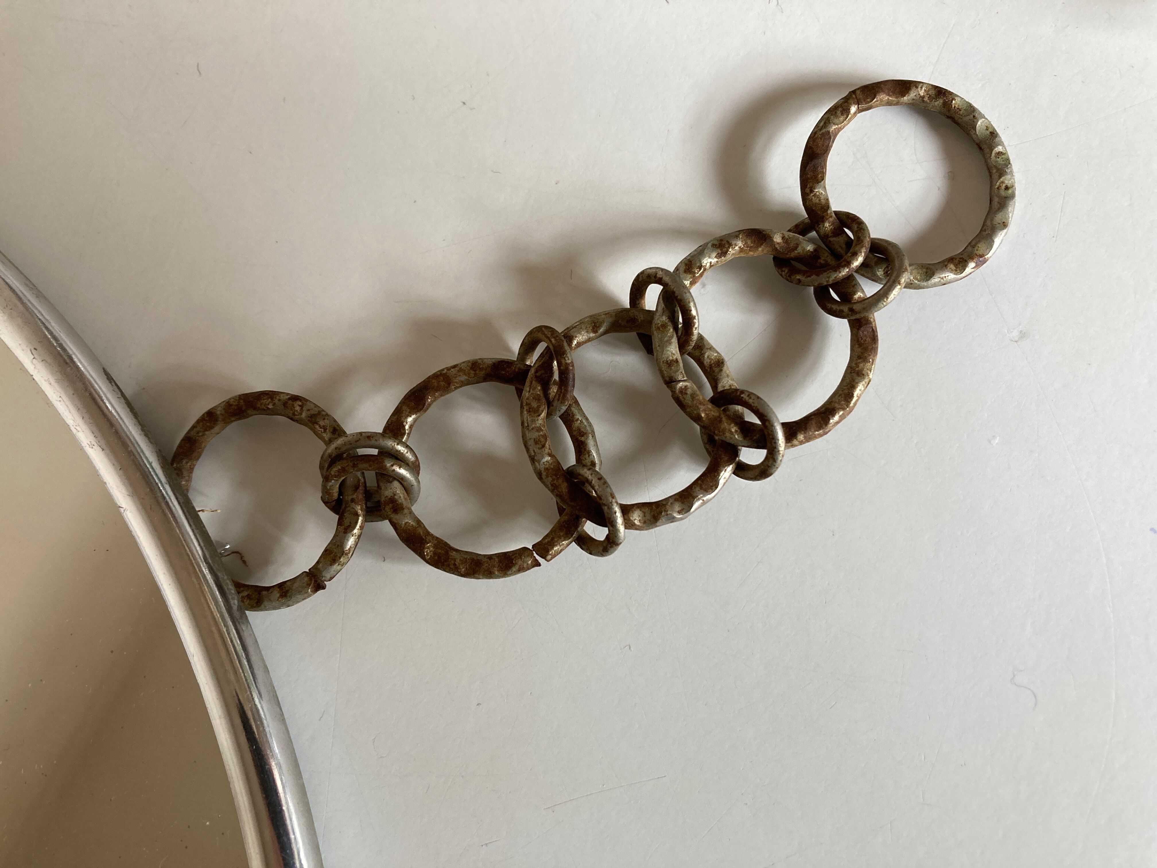 Mirror 1960 golden brutalist chain