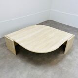 Travertine eye coffee table Roche Bobois