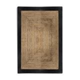 Tapis jute et coton beige et noir 120x170 cm