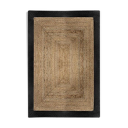 Tapis jute et coton beige et noir 120x170 cm