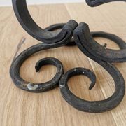 Vintage Iron Forged Candlestick Holder: Handmade Gothic Home Decor