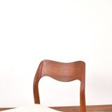 Chaises Modèle 71 en Teck par Niels Otto (NO) Møller pour JL Møllers, 1950