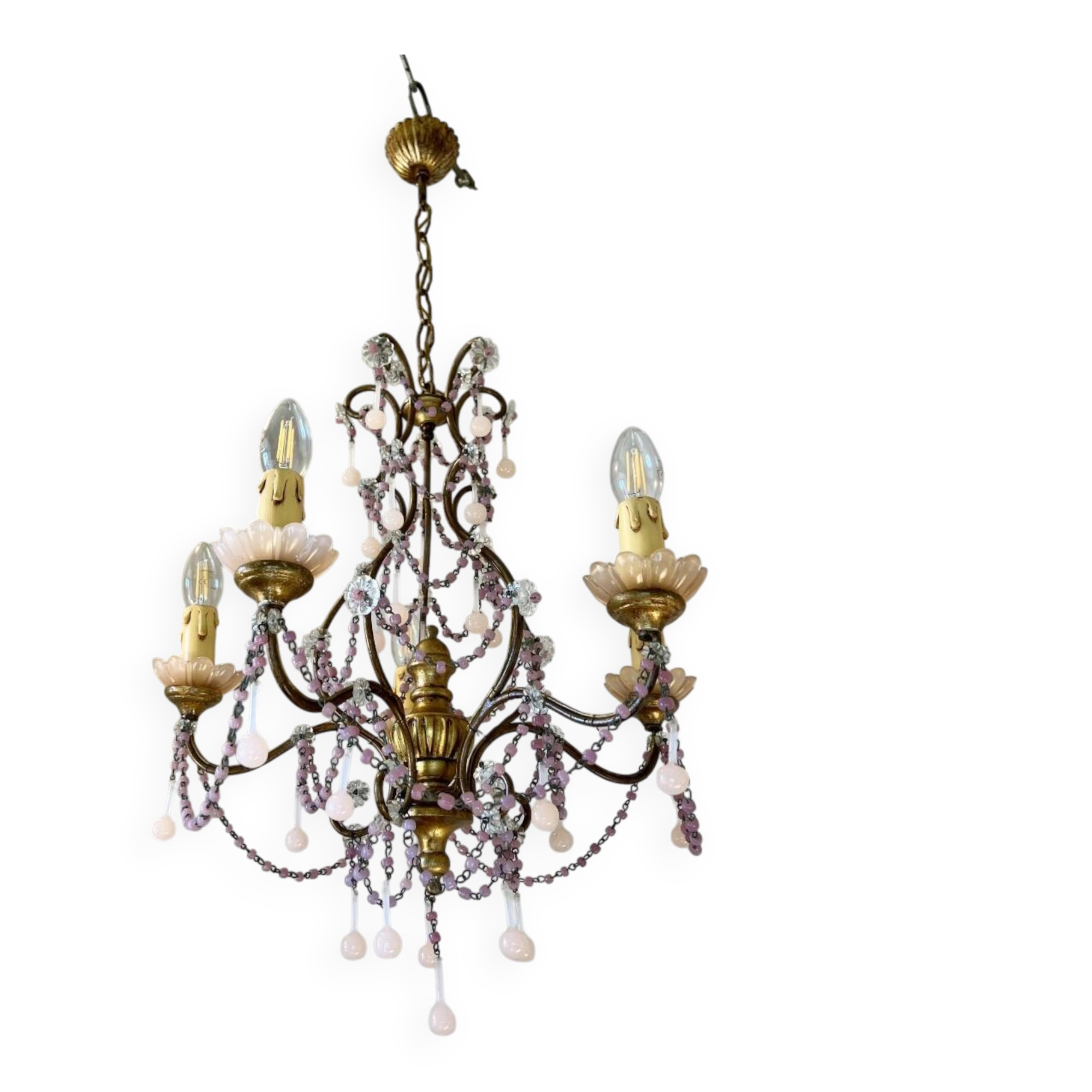 Italian opaline pink lustre