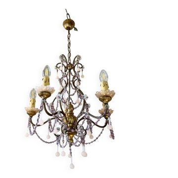 Italian opaline pink lustre