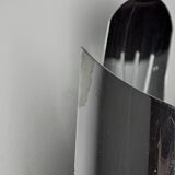 Pair of space age wall lights, chromed metal, Italy, 1970