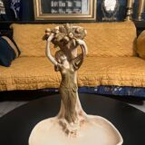 Royal Dux art nouveau centerpiece empty pocket