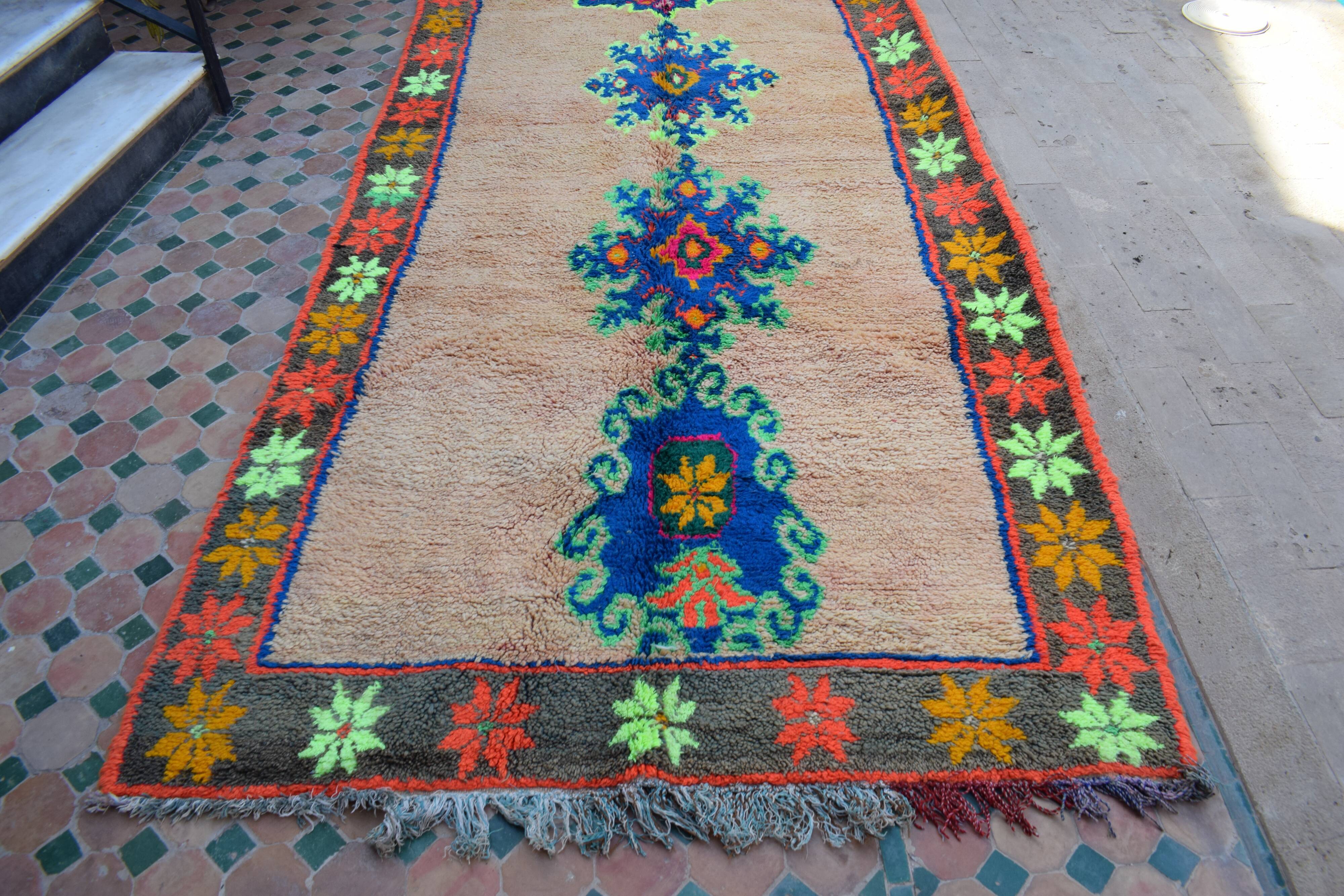 Moroccan Berber rug vintage atlas, 345x145 cm