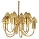 Hans-Agne Jakobsson 12-Armed Brass and Glass Model T 789/12 Chandelier, 1960s