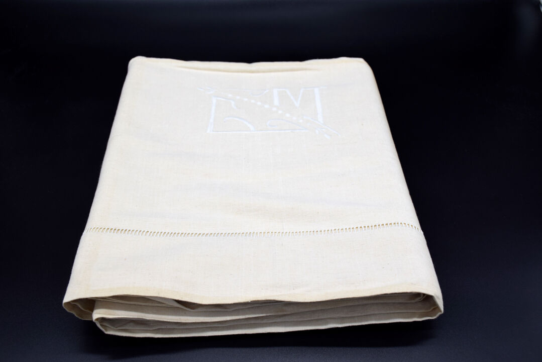 Drap ancien métis et lin XIXe